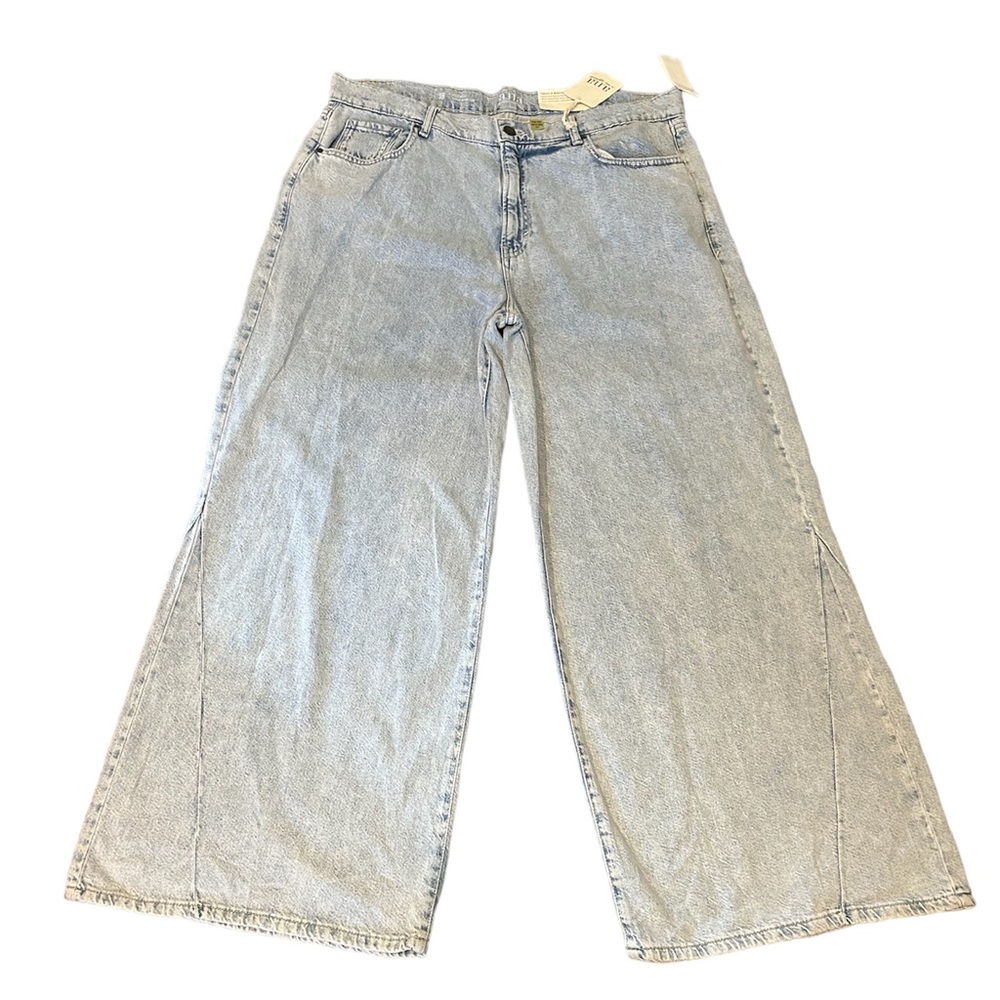 a.n.a Women’s High-Rise Super Wide Leg - Snow Wash - Size 18